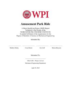 Amusement Park Ride - Worcester Polytechnic Institute