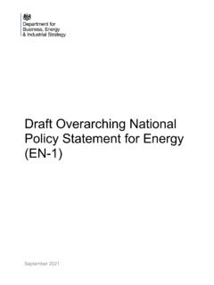 EN-1 Overarching National Policy Statement for Energy