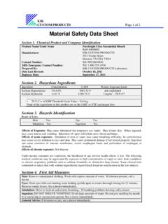 Material Safety Data Sheet - KCDA