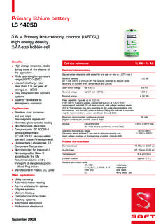 Primary lithium battery LS 14250 - descargas.cetronic.es