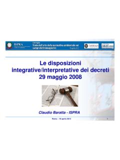 Le disposizioni integrative/interpretative dei decreti …