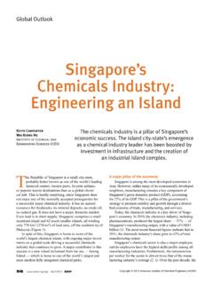Singapore’s Chemicals Industry: Engineering an Island