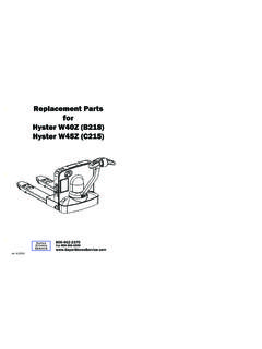 Replacement Parts for Hyster W40Z (B218) Hyster …