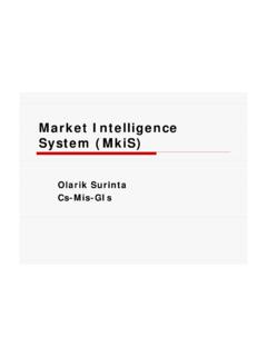 008- Market Intelligence System MkiS