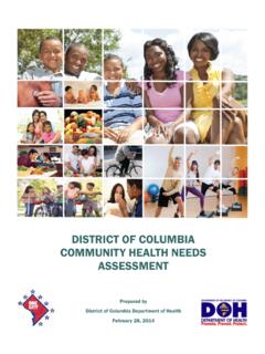 DISTRICT OF COLUMBIA COMMUNITY HEALTH NEEDS …