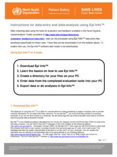 Instructions for data-entry and data-analysis using …