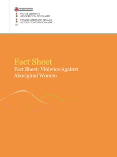 Fact Sheet - Native Women's Association of Canada