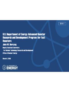U.S. Department of Energy Advanced Reactor …
