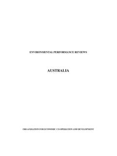 Environmental performance review: Australia - Conclusions ...