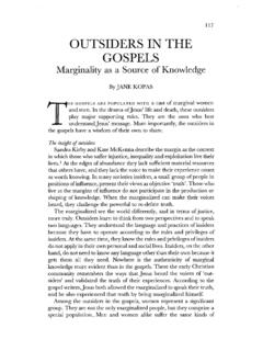 Outsiders in the Gospels