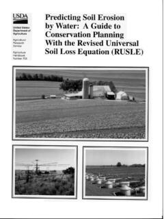 Predicting Soil Erosion by Water: A Guide to Conservation ...