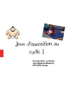 Jeux d'opposition au cycle 1 - Acad&#233;mie de Poitiers