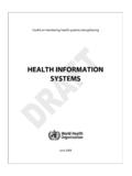HEALTH INFORMATION SYSTEMS - World Health …