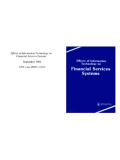 Effects of Information Technology on Financial Services ...