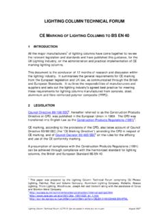 LCTF CE Marking of Lighting Equipment to BS EN …