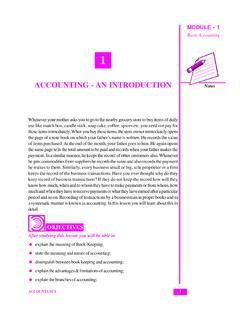 ACCOUNTING - AN INTRODUCTION Notes