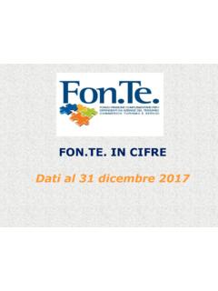 FON.TE. IN CIFRE Dati al 31 dicembre 2017 - fondofonte.it