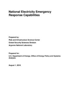 National Electricity Emergency Response Capabilities