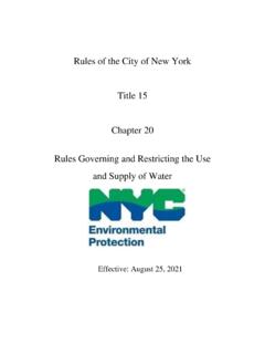 Rules of the City of New York Title 15 Chapter 20 Rules ...