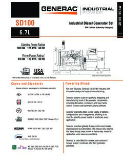 SD100 Industrial Diesel Generator Set - Generac Power …