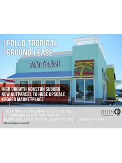 pollo Tropical ground lease - capitalpacific.com