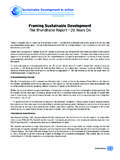 Framing Sustainable Development The Brundtland Report …