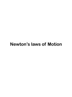 Newton’s laws of Motion
