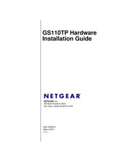 GS110TP Hardware Installation Guide