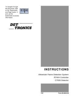 INSTRUCTIONS - Det-Tronics