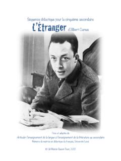 L’&#201;tranger d’Albert Camus - Portail pour l ...