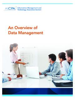 An Overview of Data Management - AICPA