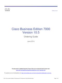 Cisco Business Edition 7000 Version 10