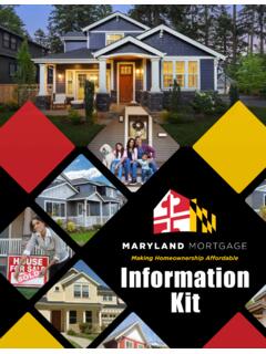 HOMEOWNERSHIP - The Maryland Mortgage Program