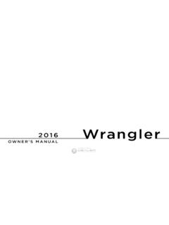 2016 Jeep Wrangler Owner's Manual - Dealer eProcess