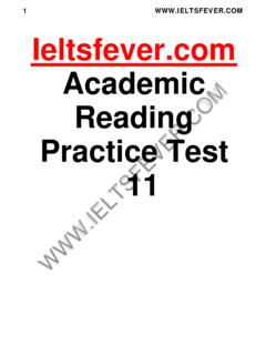 1 WWW.IELTSFEVER.COM Ieltsfever.com Academic Reading ...