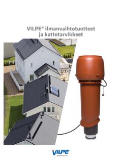 VILPE&#174; ilmanvaihtotuotteet ja kattotarvikkeet - Taloon.com