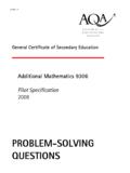 Additional Mathematics 9306