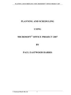 PLANNING AND SCHEDULING USING MICROSOFT BY PAUL …