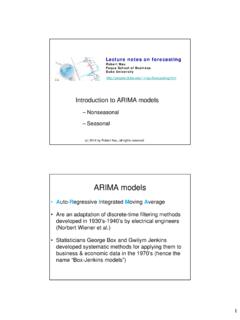 Slides on ARIMA models--Robert Nau - Duke University