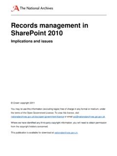 Records management in SharePoint 2010 - The National …