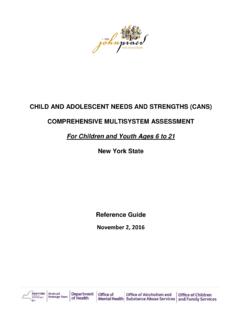CHILD AND ADOLESCENT NEEDS AND STRENGTHS (CANS ...