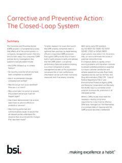 Corrective and Preventive Action: The Closed-Loop System