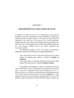 THE DIFFERENTIAL EQUATIONS OF FLOW