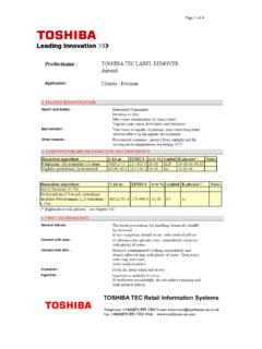 TOSHIBA TEC Retail Information Systems