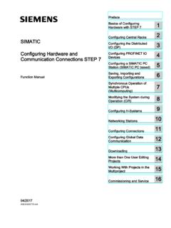 Configuring Hardware and Communication Connections STEP …