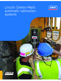 Lincoln Centro-Matic automatic lubrication systems - SKF
