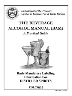 THE BEVERAGE ALCOHOL MANUAL (BAM)
