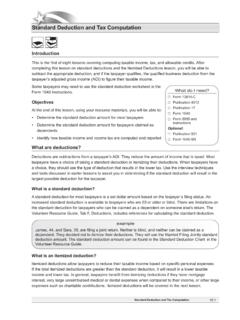 Standard Deduction and Tax Computation - IRS tax forms