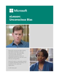 eLesson: Unconscious Bias - mslearning.microsoft.com