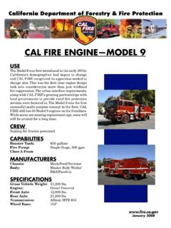 CAL FIRE ENGINE—MODEL 9